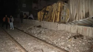 سقوط حاويات قطار بضائع بين طوخ وسندنهور يكشف الأسباب الفنية وأثرها على حركة النقل 1